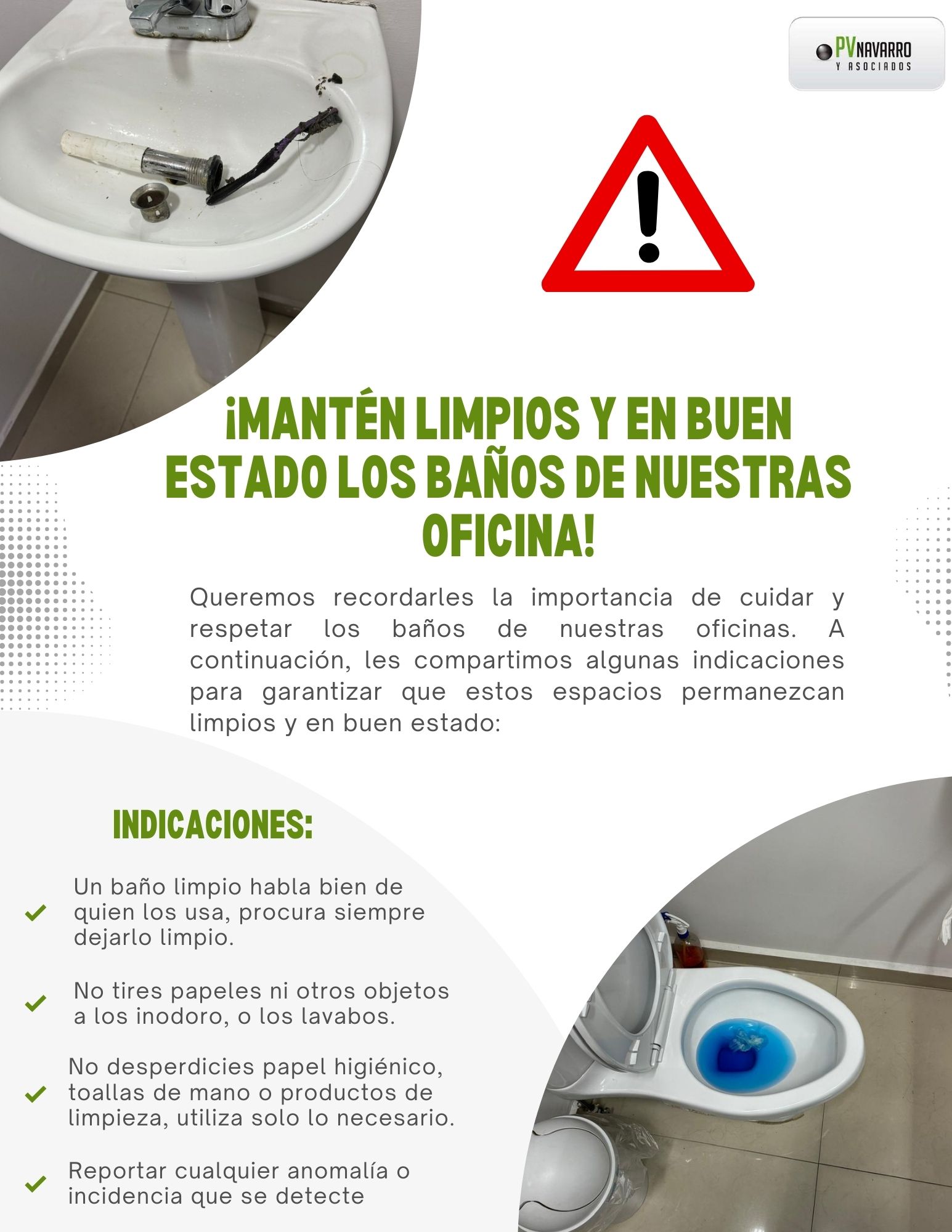 Mantén limpios y en buen estado los baños